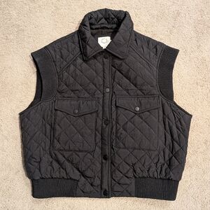 Lili Sidonio Black Quilted Vest L